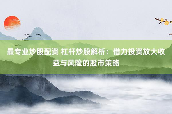 最专业炒股配资 杠杆炒股解析：借力投资放大收益与风险的股市策略