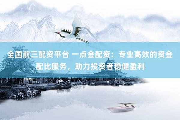 全国前三配资平台 一点金配资：专业高效的资金配比服务，助力投资者稳健盈利
