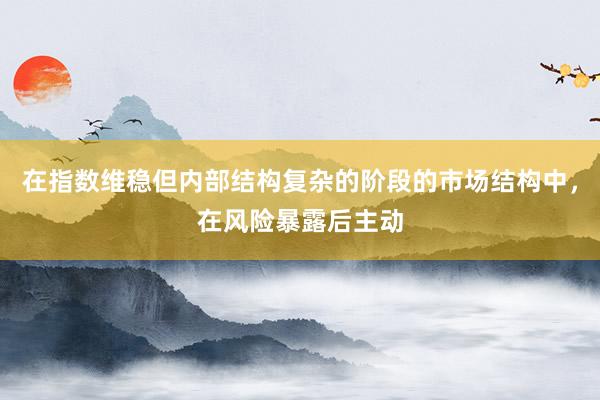 在指数维稳但内部结构复杂的阶段的市场结构中，在风险暴露后主动
