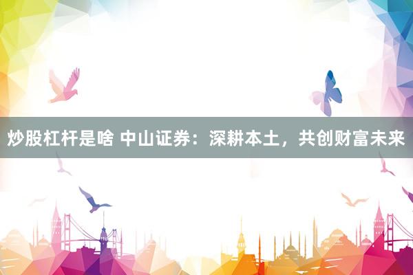 炒股杠杆是啥 中山证券：深耕本土，共创财富未来